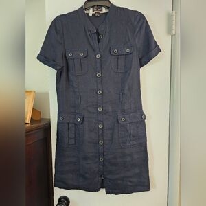 Barbour Navy Dress Tartan 100% Linen